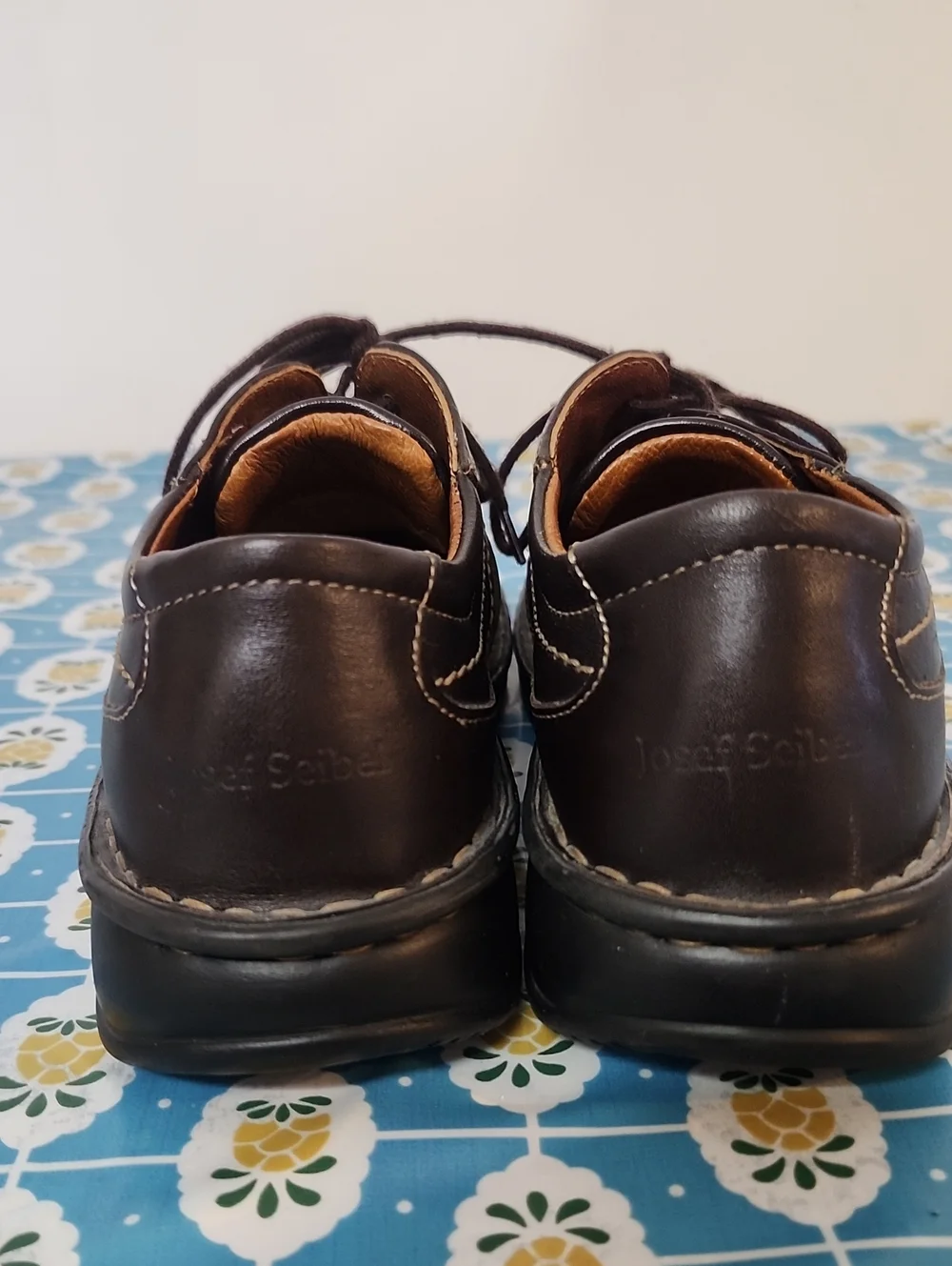 Josef Seibel Boys Brown Dress Shoes 4.5 Lace Up School